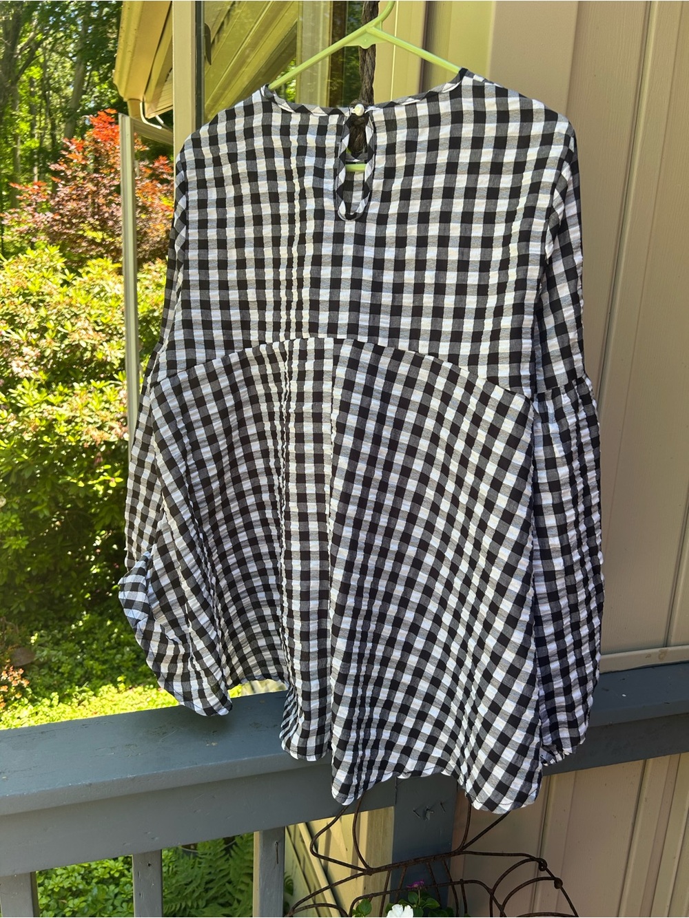 SHEIN Black and White Gingham Top - Picture 4 of 5